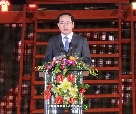 Bộ trưởng Trần Đại Quang phát biểu tại Lễ hội cà phê Buôn Ma Thuột.