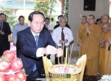 Bộ trưởng Trần Đại Quang viếng tang Đại lão Hoà thượng Thích Trí Thịnh