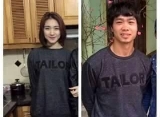 Công Phượng và Hòa Minzy mặc áo đôi đón Tết