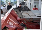 Gần 50 tấn thép lá cán lìa đầu xe container