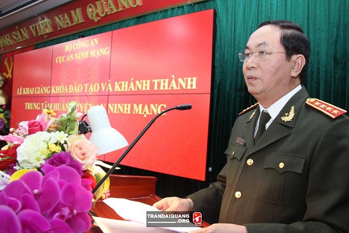 Bộ trưởng Trần Đại Quang phát biểu chỉ đạo tại buổi Lễ.