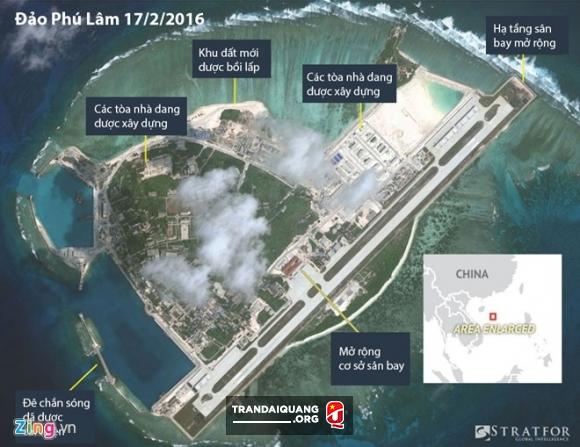 Cận cảnh HQ-9 và cơ sở quân sự phi pháp của TQ ở đảo Phú Lâm