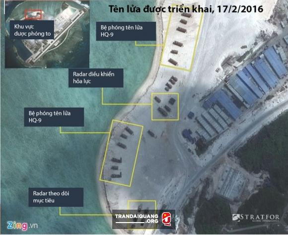 Cận cảnh HQ-9 và cơ sở quân sự phi pháp của TQ ở đảo Phú Lâm